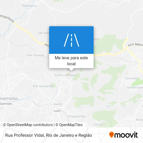 Rua Professor Vidal mapa