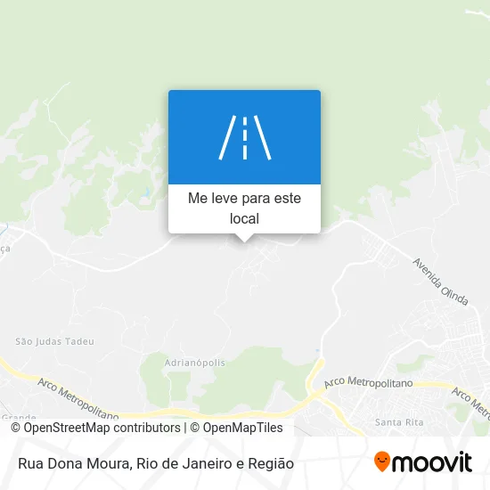 Rua Dona Moura mapa