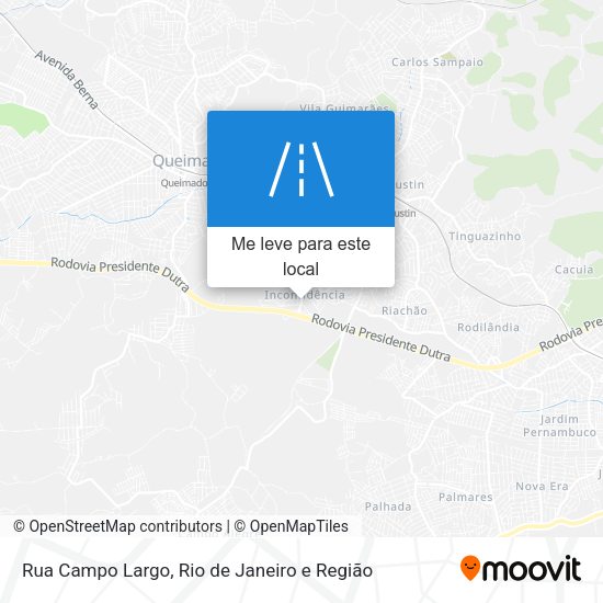 Rua Campo Largo mapa