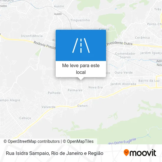 Rua Isidra Sampaio mapa