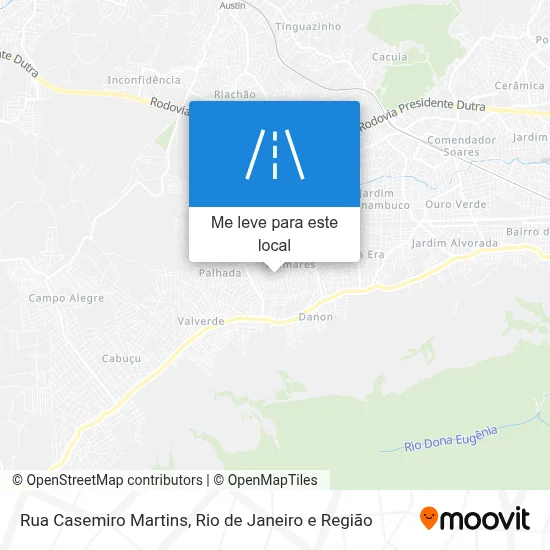 Rua Casemiro Martins mapa