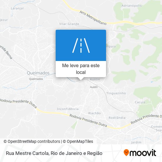 Rua Mestre Cartola mapa