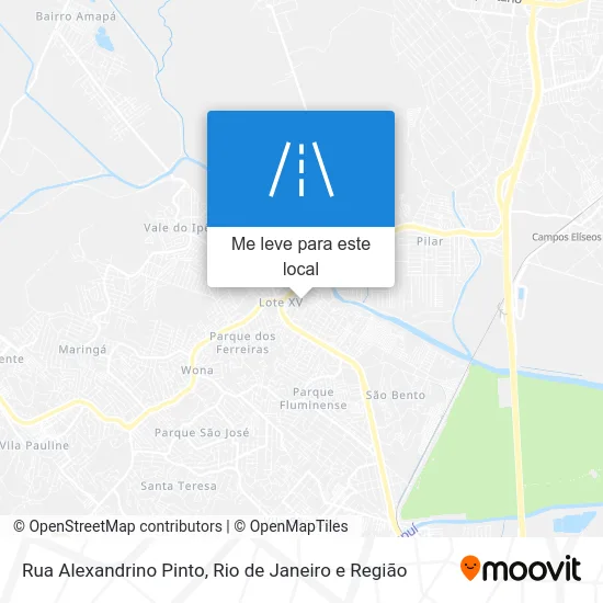 Rua Alexandrino Pinto mapa