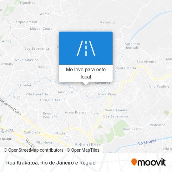 Rua Krakatoa mapa