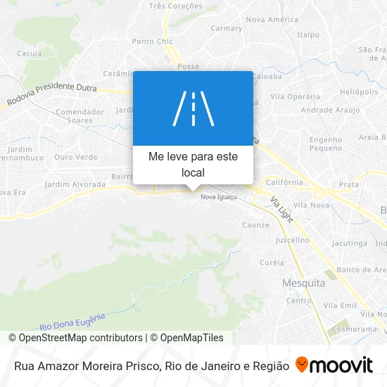 Rua Amazor Moreira Prisco mapa