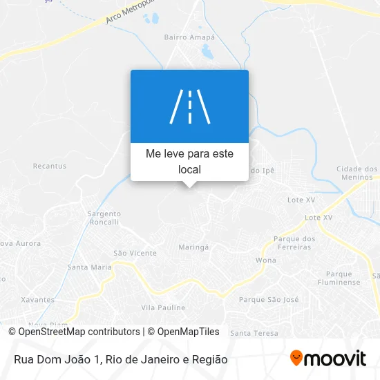 Rua Dom João 1 mapa