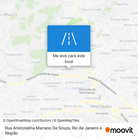 Rua Aristotelina Mariano De Souza mapa