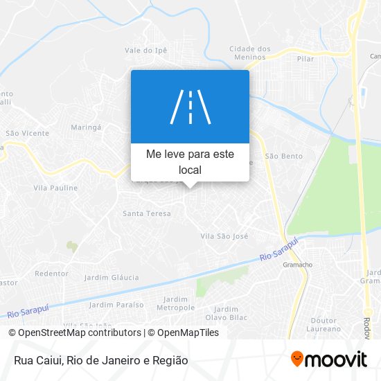 Rua Caiui mapa