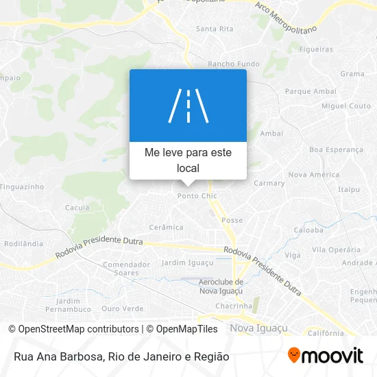 Rua Ana Barbosa mapa