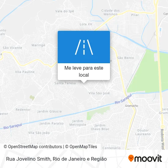 Rua Jovelino Smith mapa