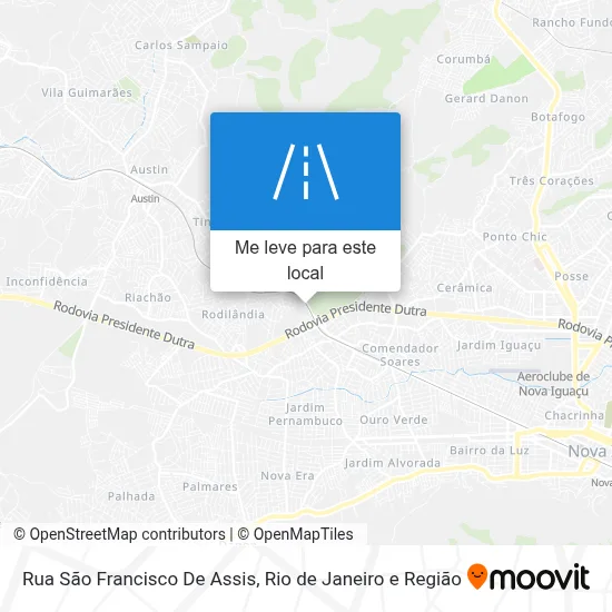 Rua São Francisco De Assis mapa
