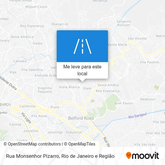 Rua Monsenhor Pizarro mapa