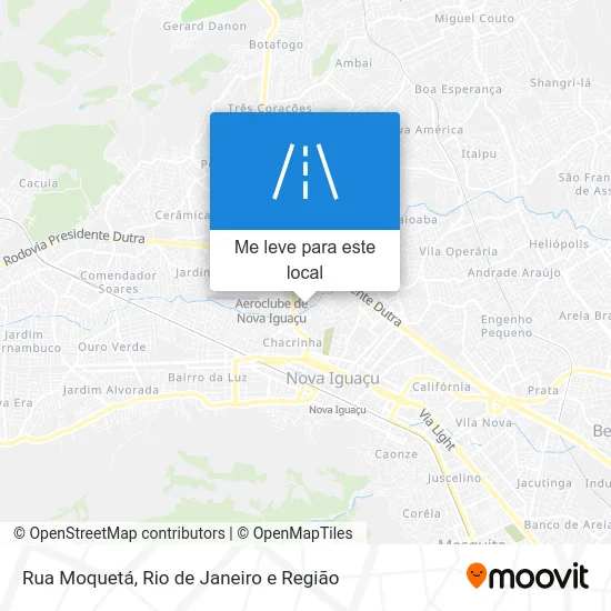 Rua Moquetá mapa