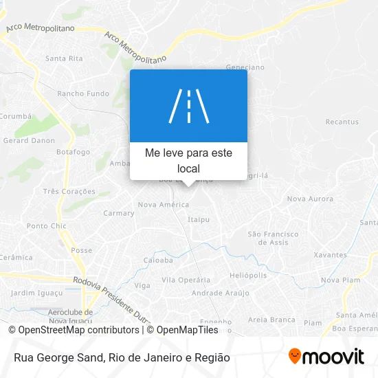 Rua George Sand mapa