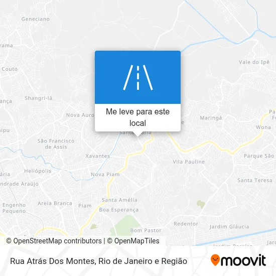 Rua Atrás Dos Montes mapa