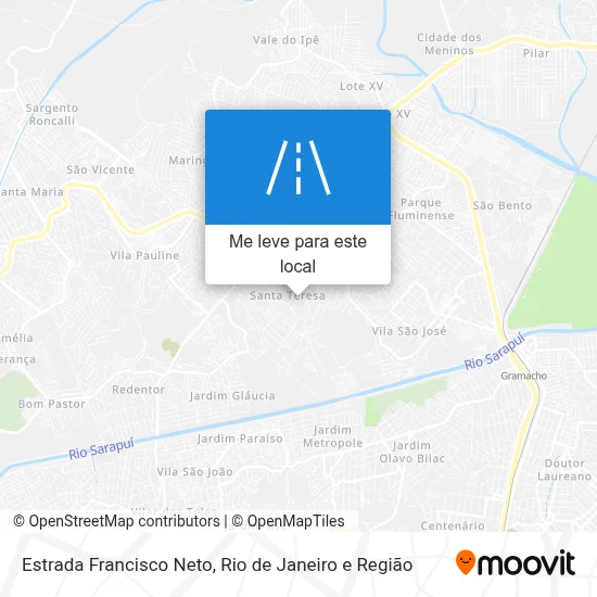 Estrada Francisco Neto mapa