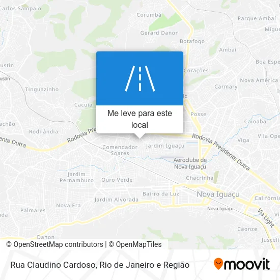 Rua Claudino Cardoso mapa