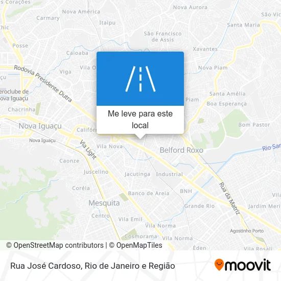 Rua José Cardoso mapa