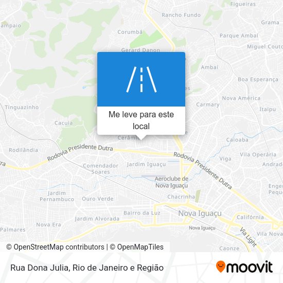 Rua Dona Julia mapa
