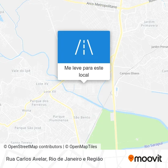 Rua Carlos Avelar mapa
