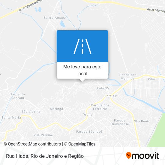 Rua Iliada mapa
