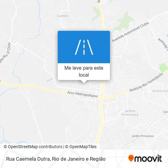 Rua Caemela Dutra mapa