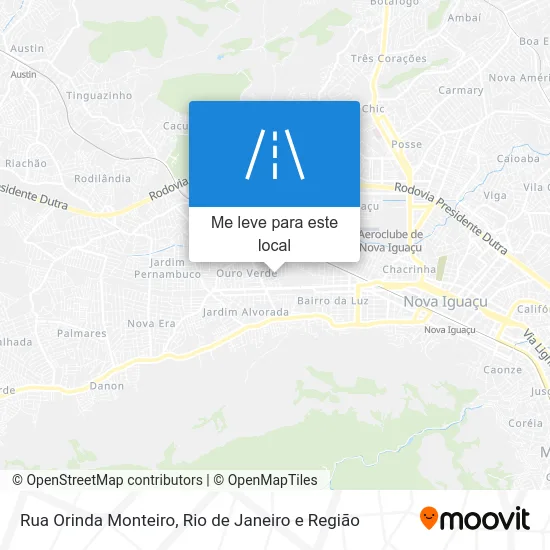 Rua Orinda Monteiro mapa