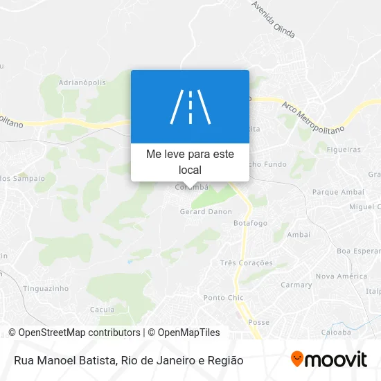 Rua Manoel Batista mapa