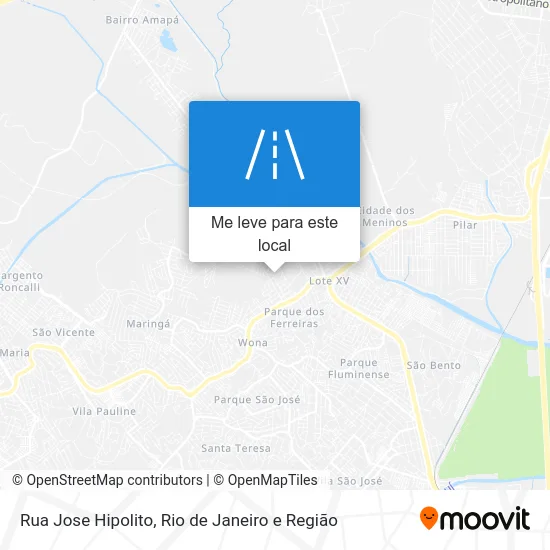 Rua Jose Hipolito mapa