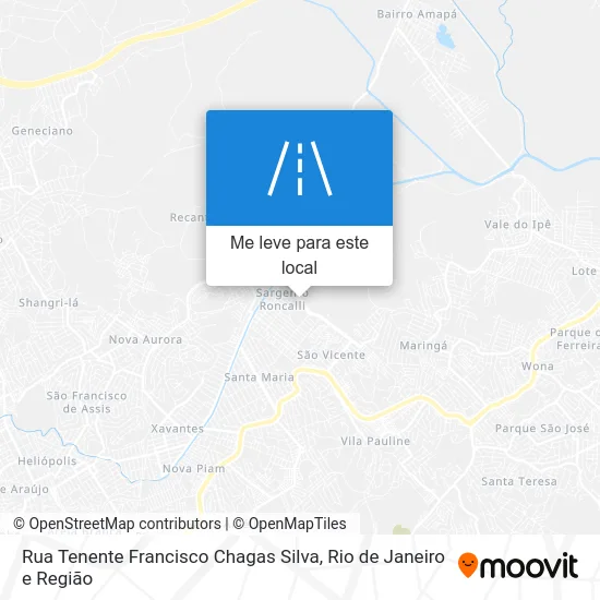 Rua Tenente Francisco Chagas Silva mapa