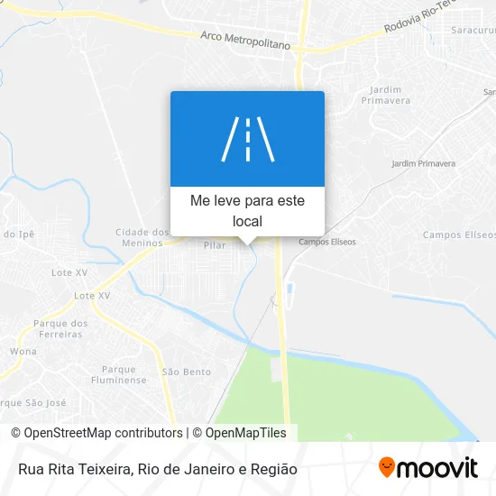 Rua Rita Teixeira mapa