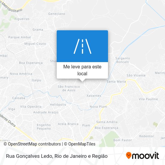 Rua Gonçalves Ledo mapa