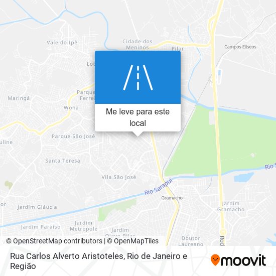 Rua Carlos Alverto Aristoteles mapa