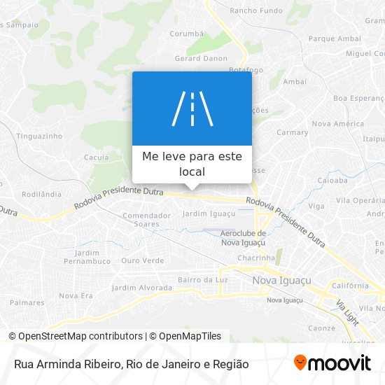 Rua Arminda Ribeiro mapa