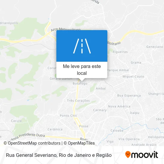 Rua General Severiano mapa