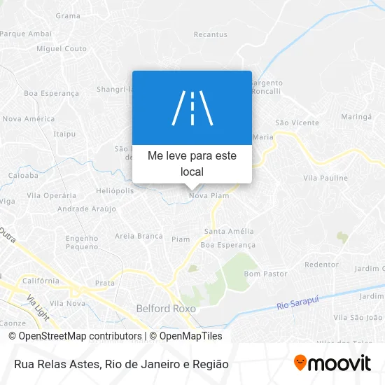 Rua Relas Astes mapa