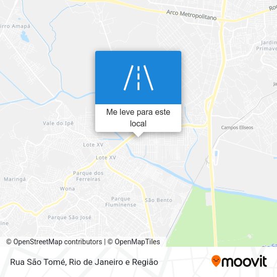 Rua São Tomé mapa
