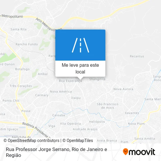 Rua Professor Jorge Serrano mapa