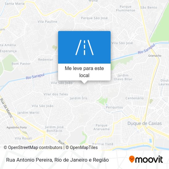 Rua Antonio Pereira mapa
