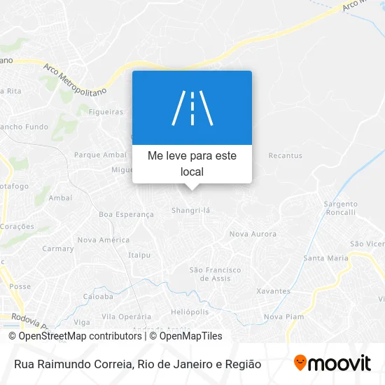 Rua Raimundo Correia mapa