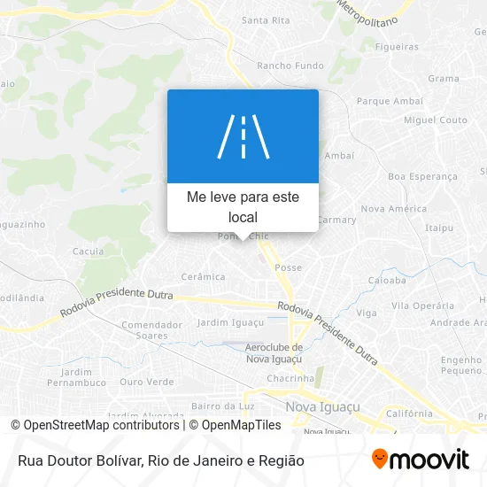 Rua Doutor Bolívar mapa