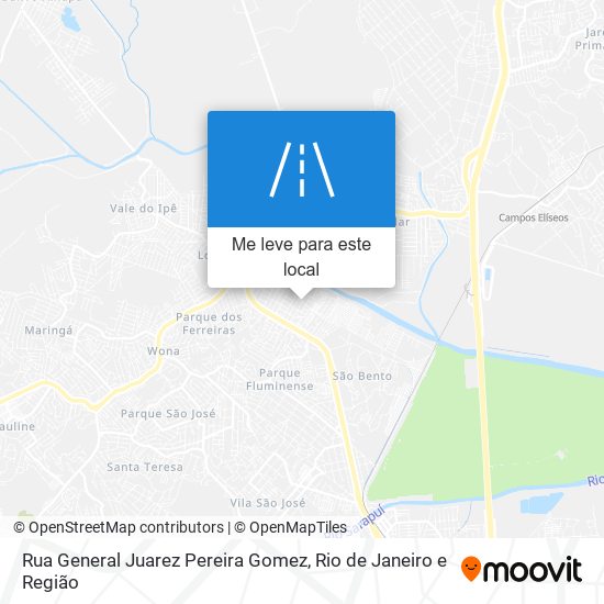 Rua General Juarez Pereira Gomez mapa