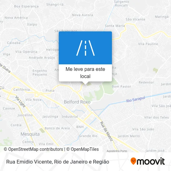 Rua Emidio Vicente mapa