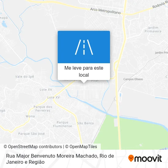 Rua Major Benvenuto Moreira Machado mapa