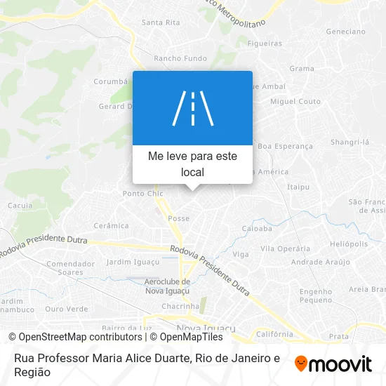 Rua Professor Maria Alice Duarte mapa