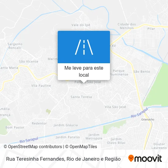 Rua Teresinha Fernandes mapa