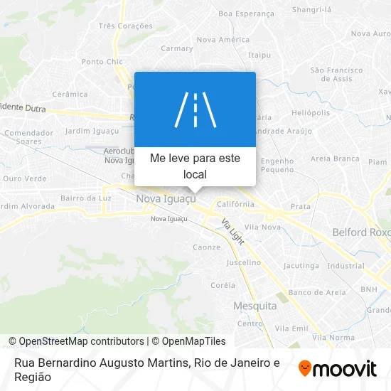 Rua Bernardino Augusto Martins mapa