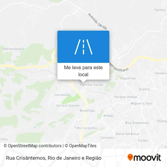 Rua Crisântemos mapa