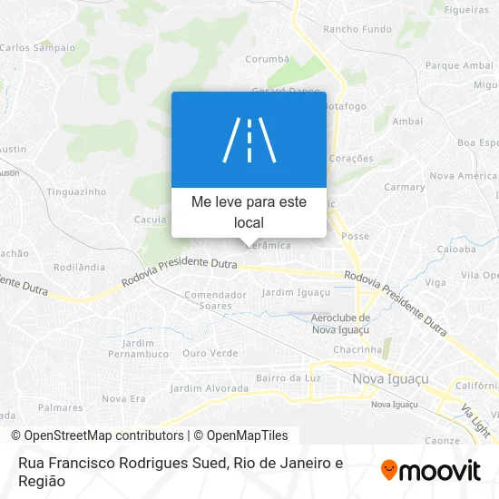Rua Francisco Rodrigues Sued mapa