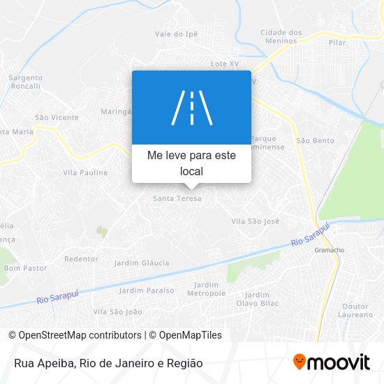 Rua Apeiba mapa